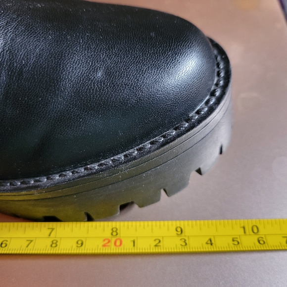 Junior Teen Girls Black Ankle Boots Chunky Heels Size 7 Adjustable Straps - Picture 9 of 10